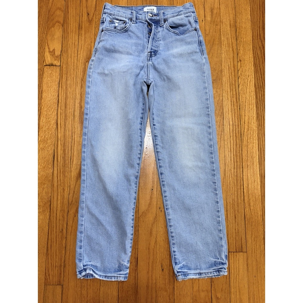 Pistola Women's Sz 27 Stretch Denim Light Blue Mom Jeans